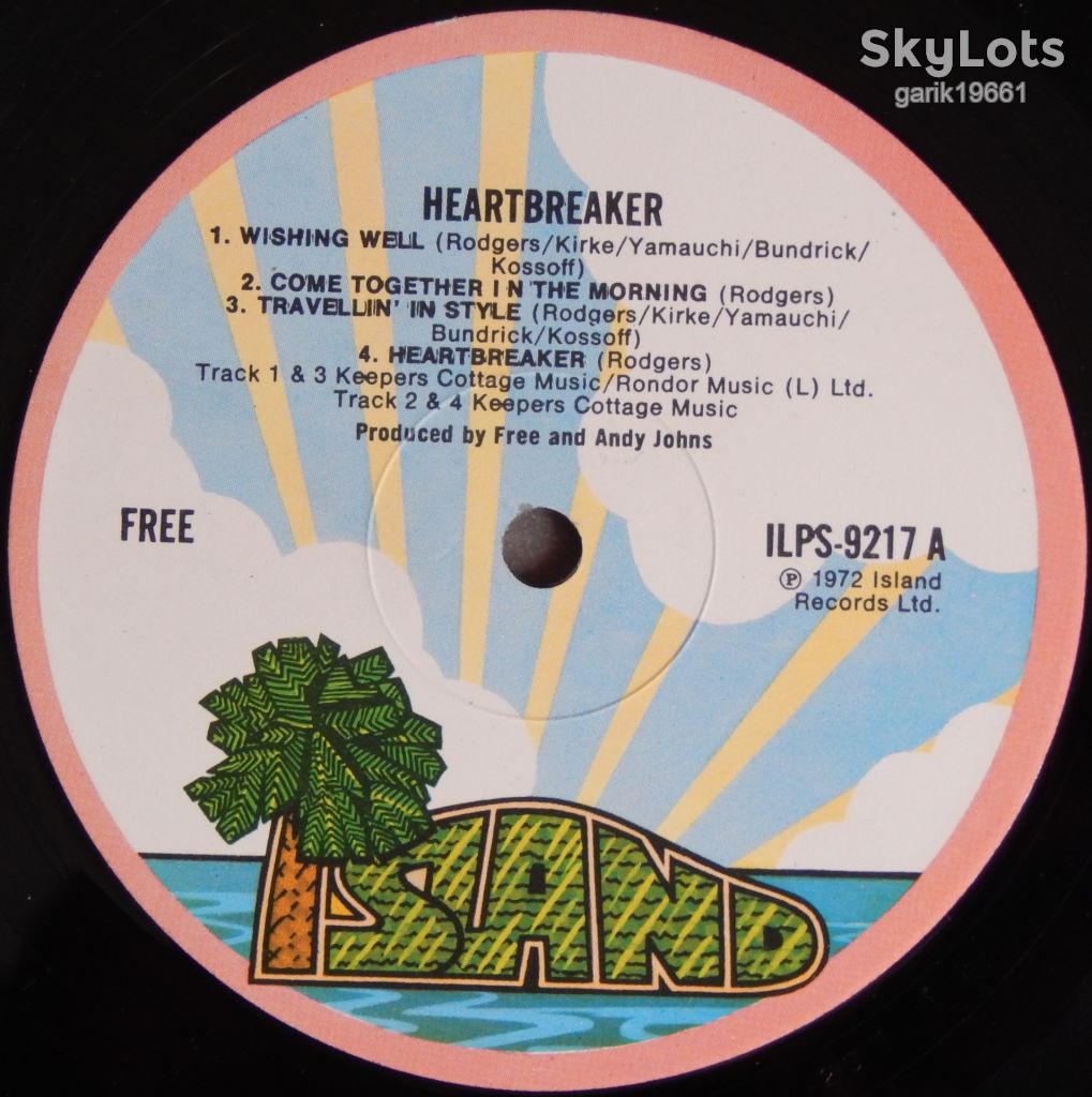 Free – Heartbreaker  (Island Records – ILPS 9217, UK) inner sleeve EX+/NM- - фото фото фото 3