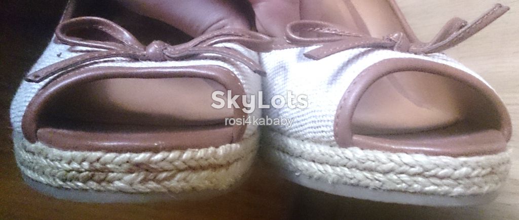 бежеві босоніжки Clarks р40 текстиль - фото фото фото 3