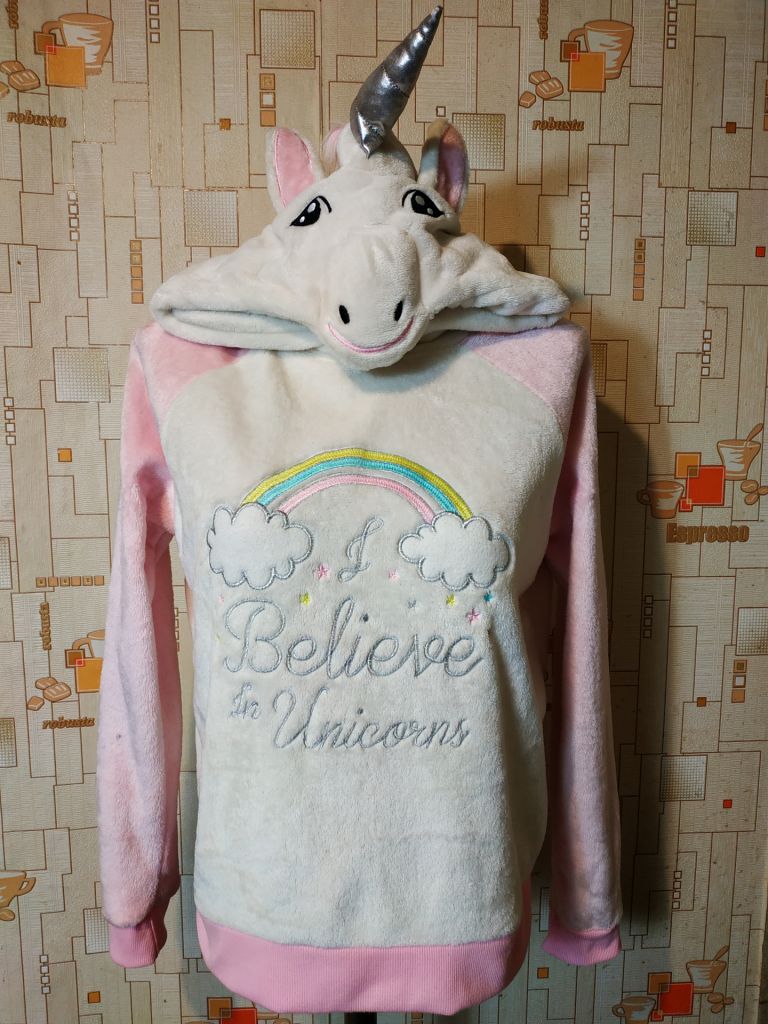 Кофта тепла. Пайта *ЄДИНОРОГ*. Піжама. Пухнастик BELIEVE на 12-14 років - фото фото фото 1
