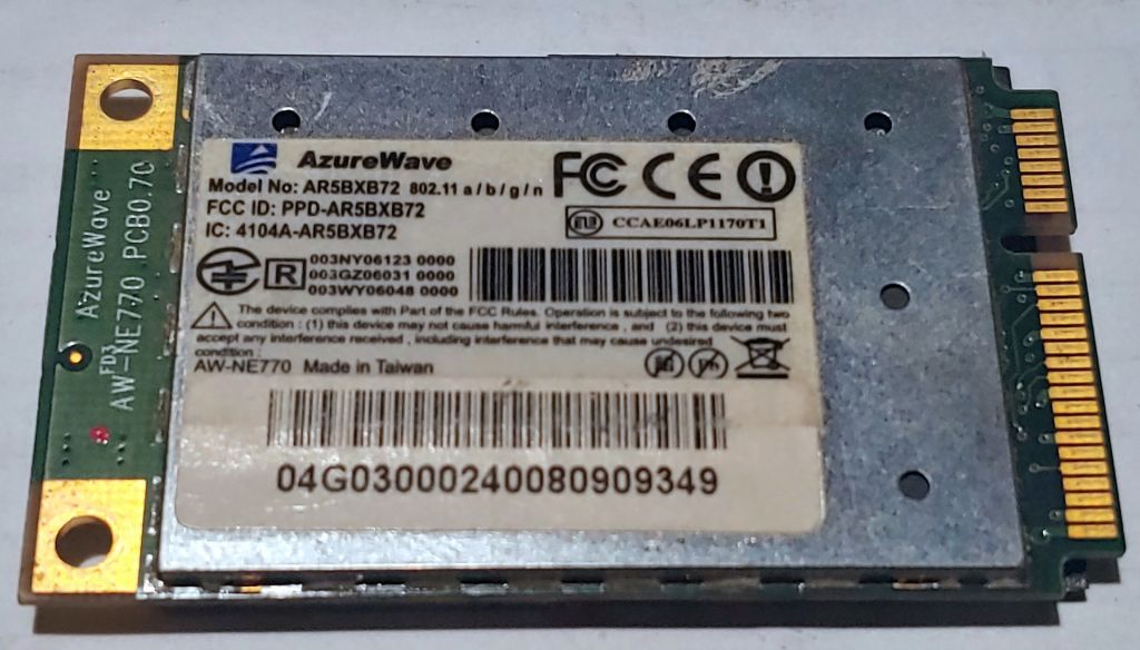 Wi-Fi модуль AzureWave AW-NE770 AR5BXB72 miniPCI-E - фото фото фото 0