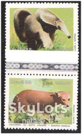 NM Фауна Бразилия  1988 г MNH - две марки - фото фото фото 0