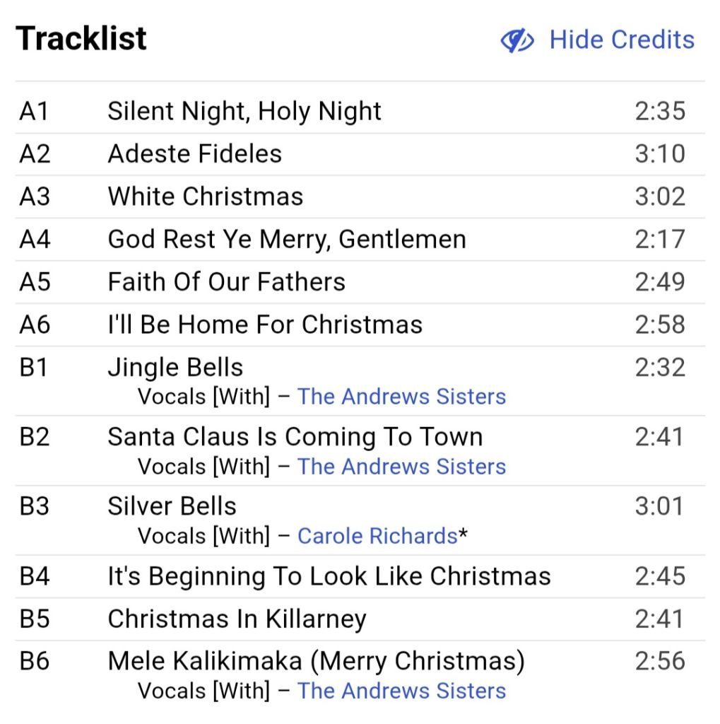 Bing Crosby - White Christmas - 1942.  (LP). 12. Vinyl. Пластинка. EEC. - фото фото фото 5