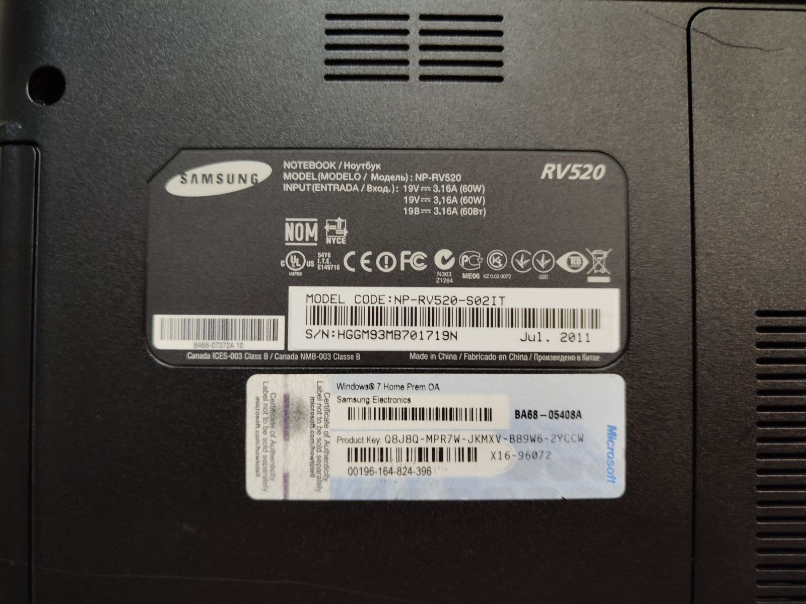 Ноутбук SAMSUNG RV520 - фото фото фото 8