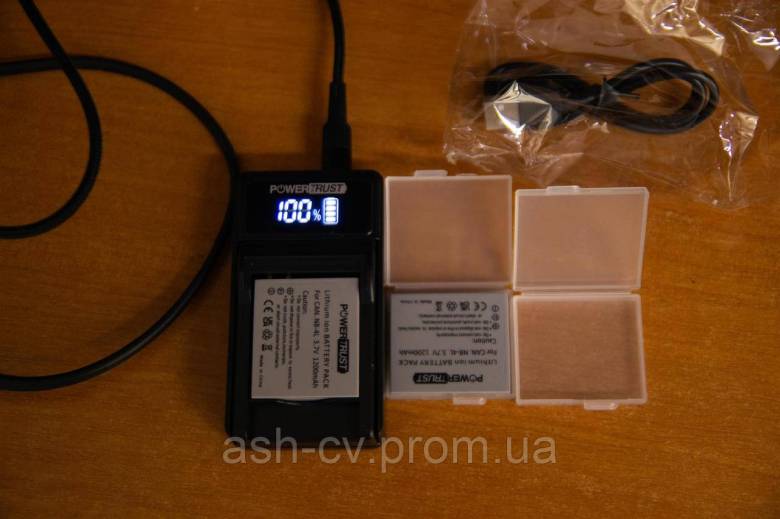 Зарядний пристрій, для акумулятора, Canon, NB-4L, NB-6L, NB-8L - фото фото фото 1