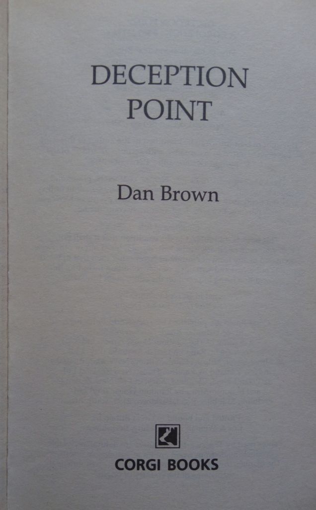 Deception Point Dan Brown English на Английском книга - фото фото фото 3