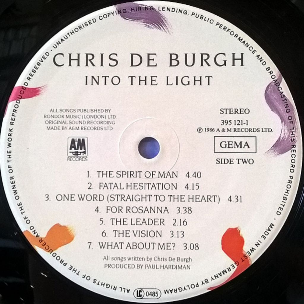 Chris De Burgh - Into The Light -1986.  (LP). 12. Vinyl. Пластинка. Germany. - фото фото фото 5