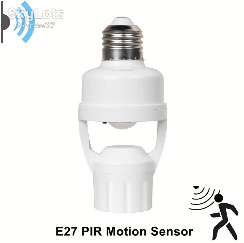 Патрон із датчиком руху e27     (infrared Sensor Lamp Holder) - фото фото фото 3