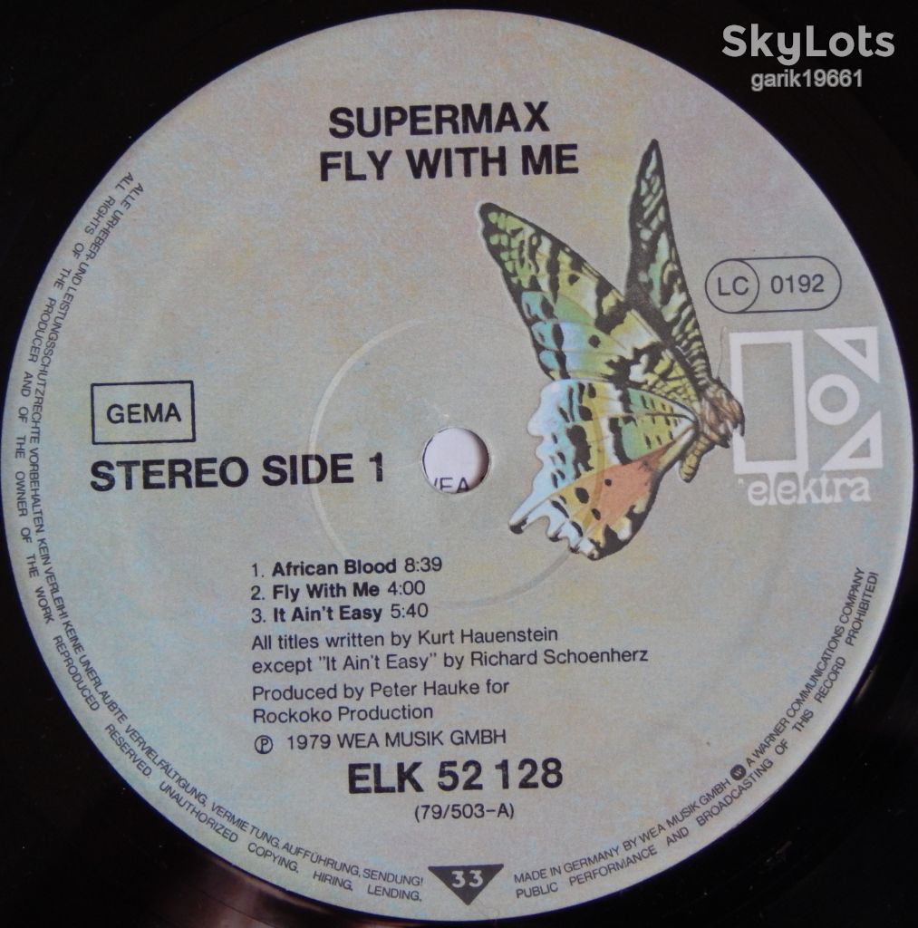 Supermax – Fly With Me   (Elektra – ELK 52 128, Germany) NM-/EX+ - фото фото фото 3