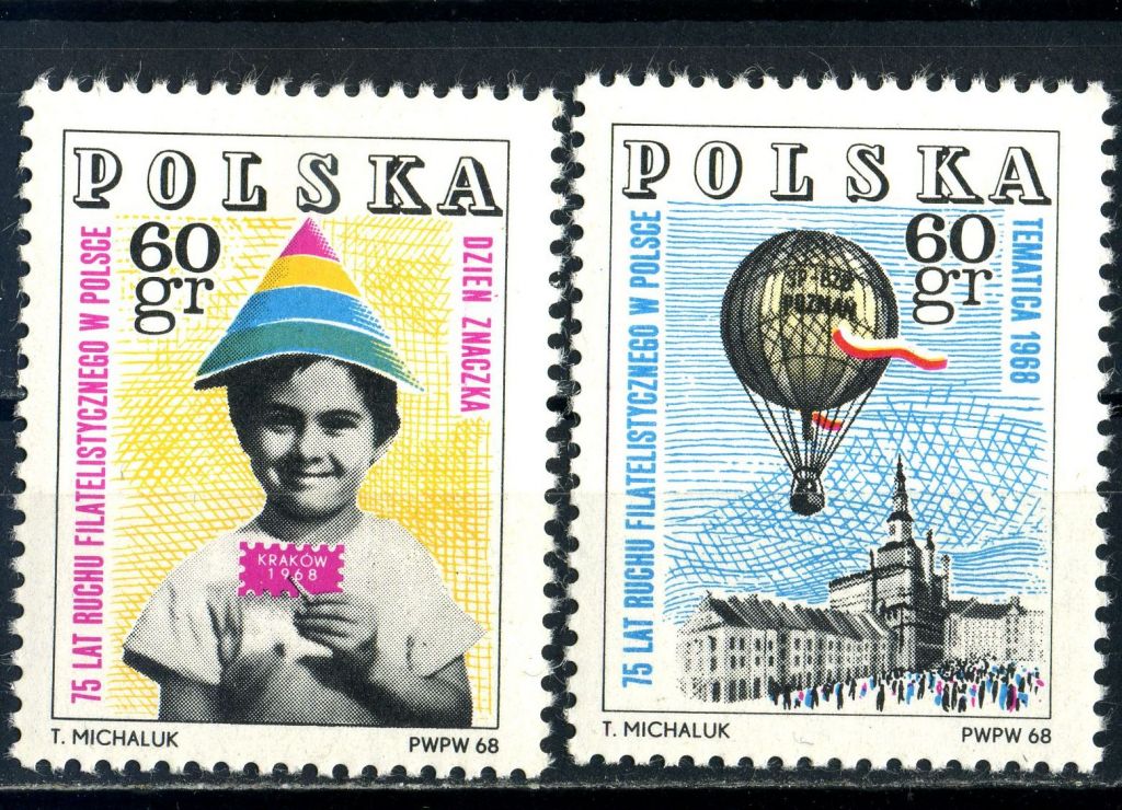 Польша. Филателистическое общество  (серия)** 1968 г. - фото фото фото 0