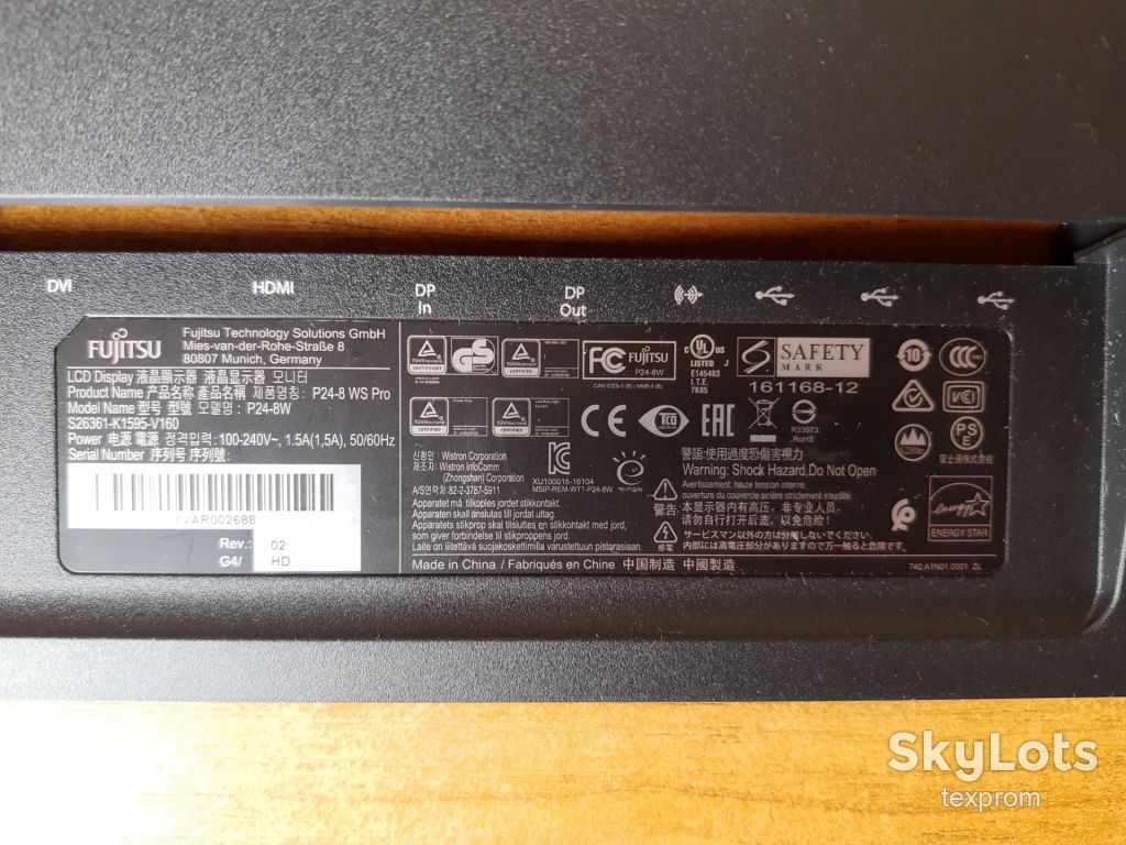 Монітор 24" Fujitsu P24-8 WS Pro Блок живлення - фото фото фото 6