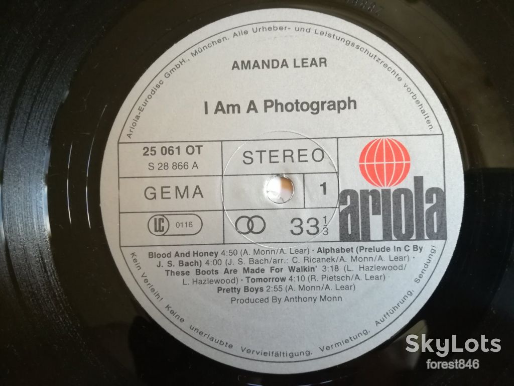 Amanda Lear-I am a photograph-Ex.+, Німеччина  (&amp;34) - фото фото фото 2