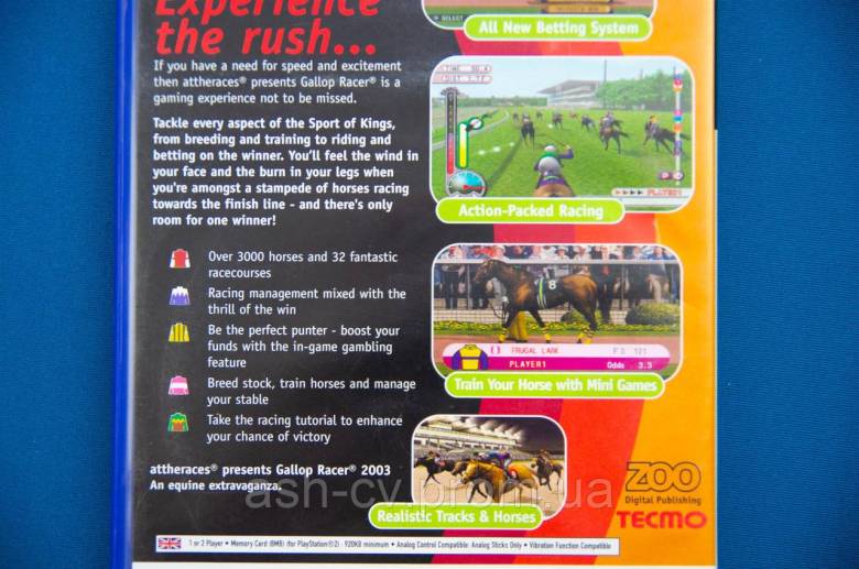 Диск для Playstation 2 - гра attheraces Gallop Racer - фото фото фото 7