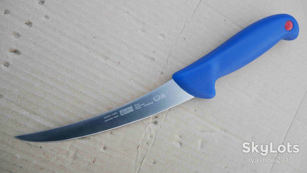 Plys TZHS903 D4, Plastic blue, 40Cr13 Satin, Kitchen Knife, Fixed - фото фото фото 9