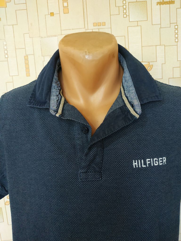 Футболка синя меланж TOMMY HILFIGER p-p L - фото фото фото 4