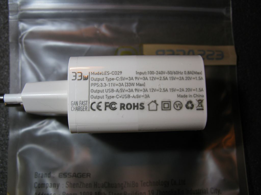Essager 33W USB-A + Тип-c Адаптер Быстрого Зарядки - ес / Белый - фото фото фото 2
