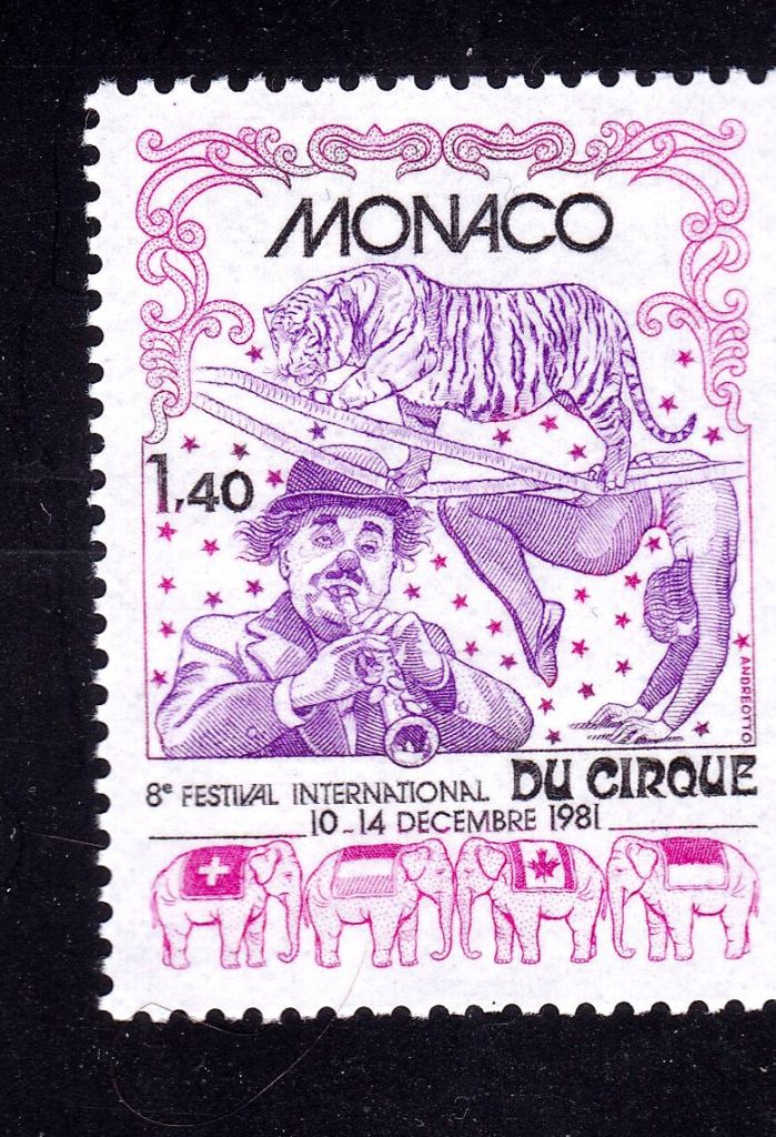 Фауна . Монако 1981 г   MNH  - цирк - фото фото фото 0