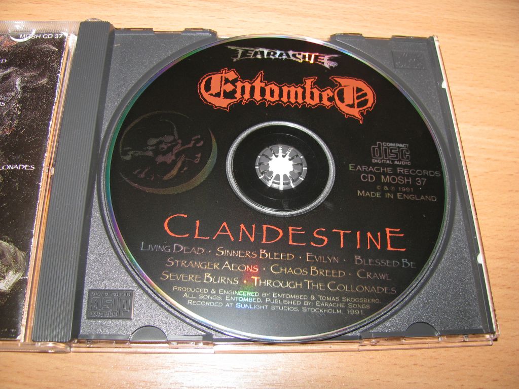 ENTOMBED - Clandestine     (1991 Earache 1st press,UK) - фото фото фото 2