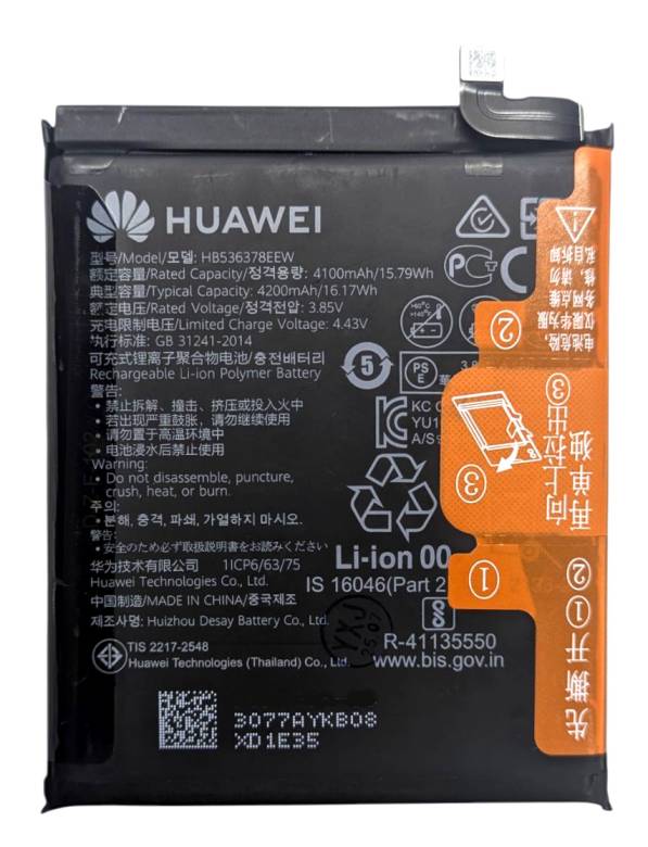 Аккумулятор HB536378EEW для Huawei P40 Pro / P40 Pro Plus оригинал - фото фото фото 0