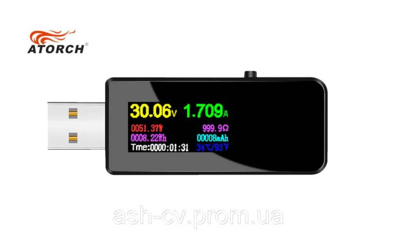Мультифункціональний, USB, тестер, ATORCH, Black - фото фото фото 1