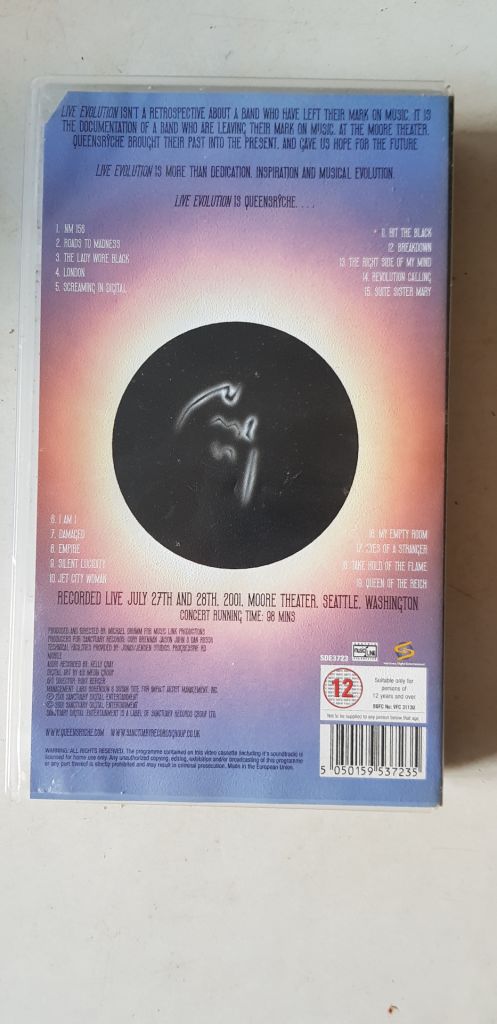 Queensryche Live Evolution VHS фірмовий - фото фото фото 1