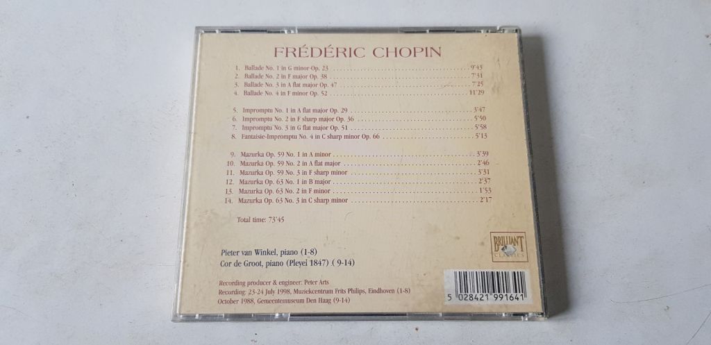 Chopin Ballades impromtus  (Pieter van Winkel) CD фірмовий - фото фото фото 1