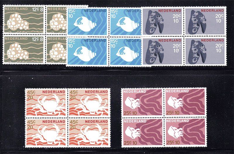 NM Фауна Нидерланды 1967 г  MNH - квартблоки - фото фото фото 0
