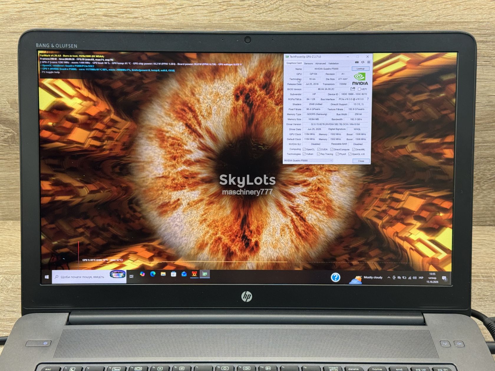 ноутбук hp zbook 17 g4-intel xeon e3-1535m v6-8gb ram ddr4-nvidia quadro p5000-16gb-4k display-№ss232 - фото фото фото 9