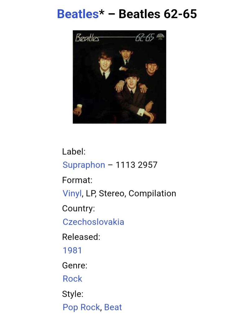 The Beatles - Compilation - 1962-65.  (LP). 12. Vinyl. Пластинка. Czechoslovakia. - фото фото фото 4