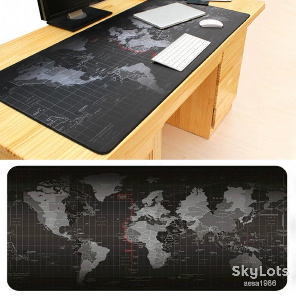 КОВРИК ДЛЯ МЫШИ 70*30 BLACK MAP     (КАРТА МИРА) - фото фото фото 3