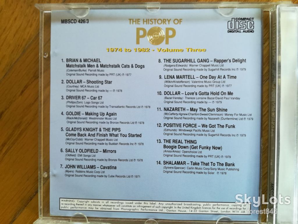 The history of pop-1974 to 1982-Vol. 3-состояние: 4 - фото фото фото 2
