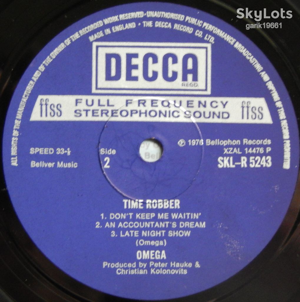 Omega  – Time Robber  (Decca – SKL-R 5243, UK) NM-/NM- - фото фото фото 3