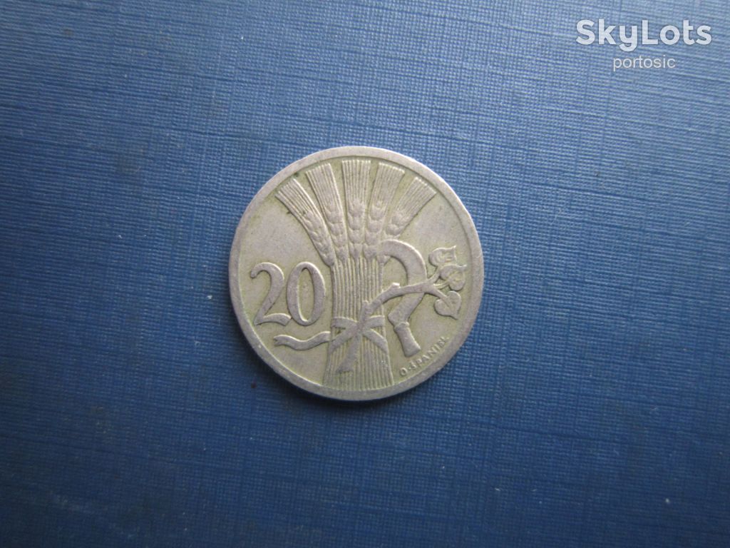 Монета 20 гелерів Чехословаччина 1926 - фото фото фото 0