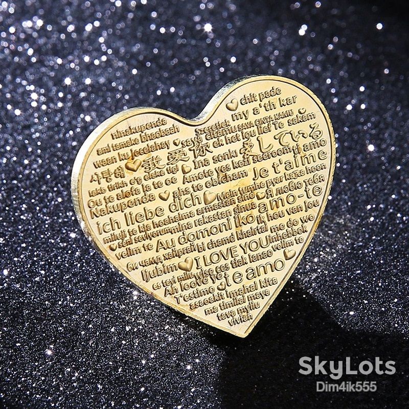 Памятная монета День Святого Валентина I Love You Gold - фото фото фото 2