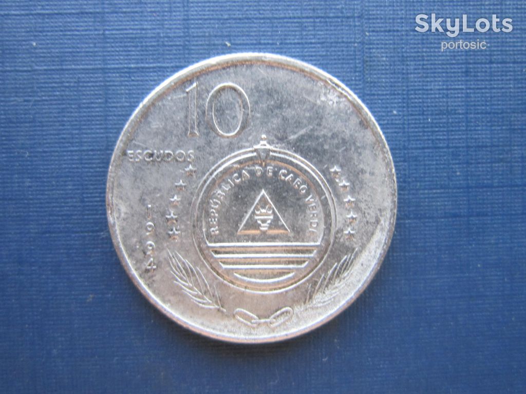 Монета 10 искудо Кабо Верде 1994 фауна птица - фото фото фото 1