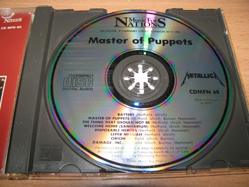 METALLICA - Master Of Puppets    (1986 Music For Nations 1st press) - фото фото фото 2