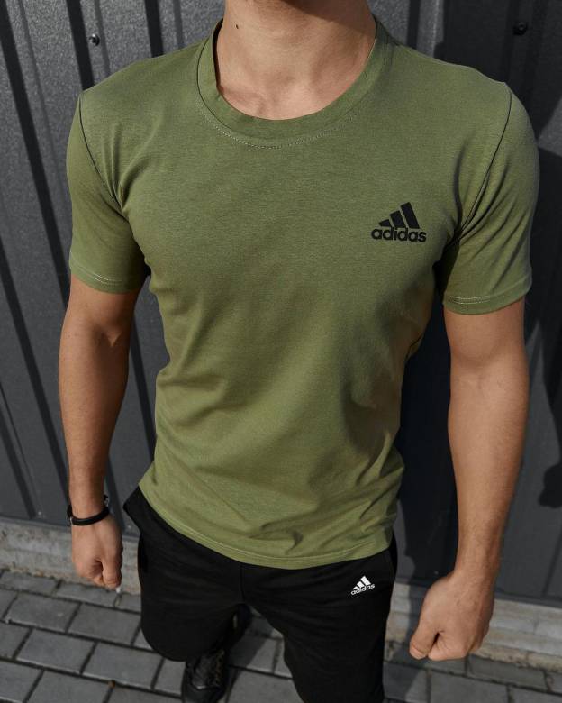 Футболка Adidas хаки - фото фото фото 6