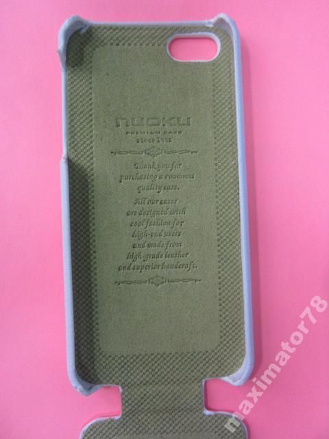 КОЖАНЫЙ ЧЕХОЛ-КНИЖКА APPLE IPHONE 5 5G NUOKU бел - фото фото фото 3