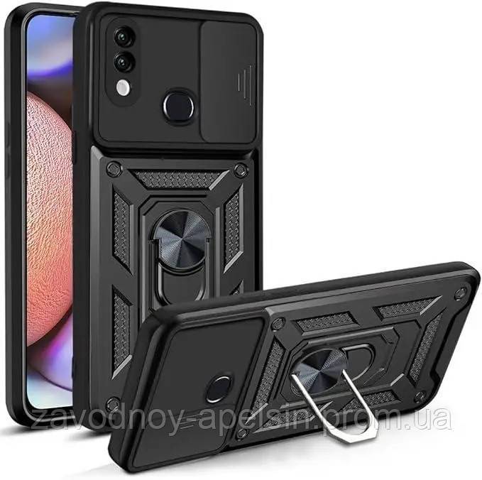 Samsung A10s A107 Чехол противоударный (шторка + кольцо) - фото фото фото 0