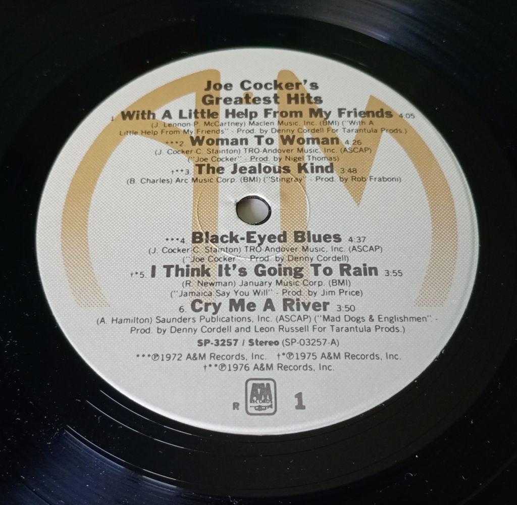 JOE COCKER Joe Cocker's Greatest Hits LP  EX-/EX - фото фото фото 2