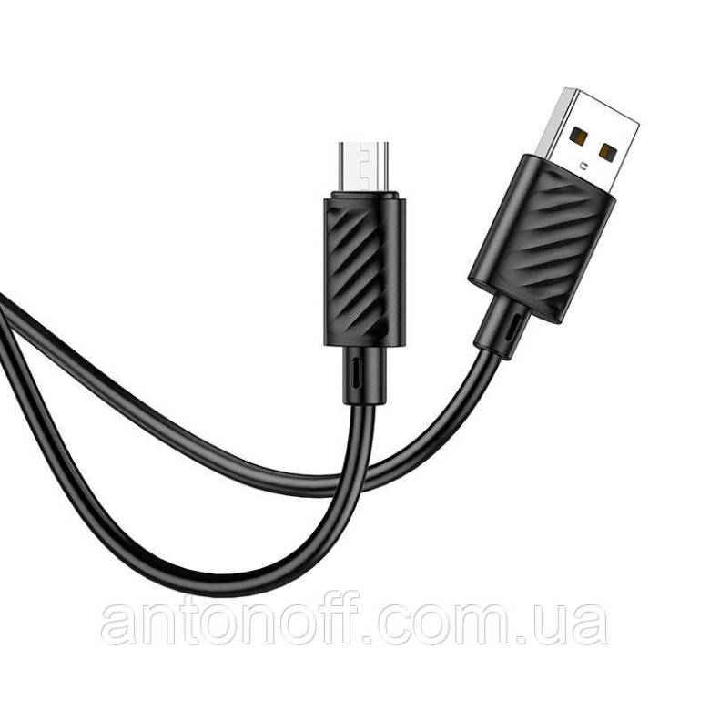 Кабель Hoco X88 Micro-USB - USB (2.4А 1 м) чорний - фото фото фото 1