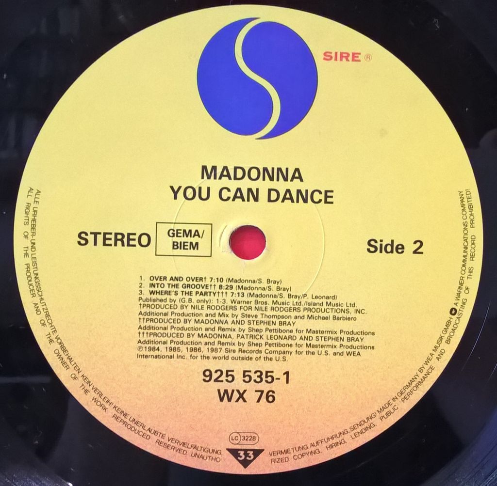 Madonna - You Can Dance - 1983-87.   (LP). 12. Vinyl. Пластинка. Germany. - фото фото фото 3