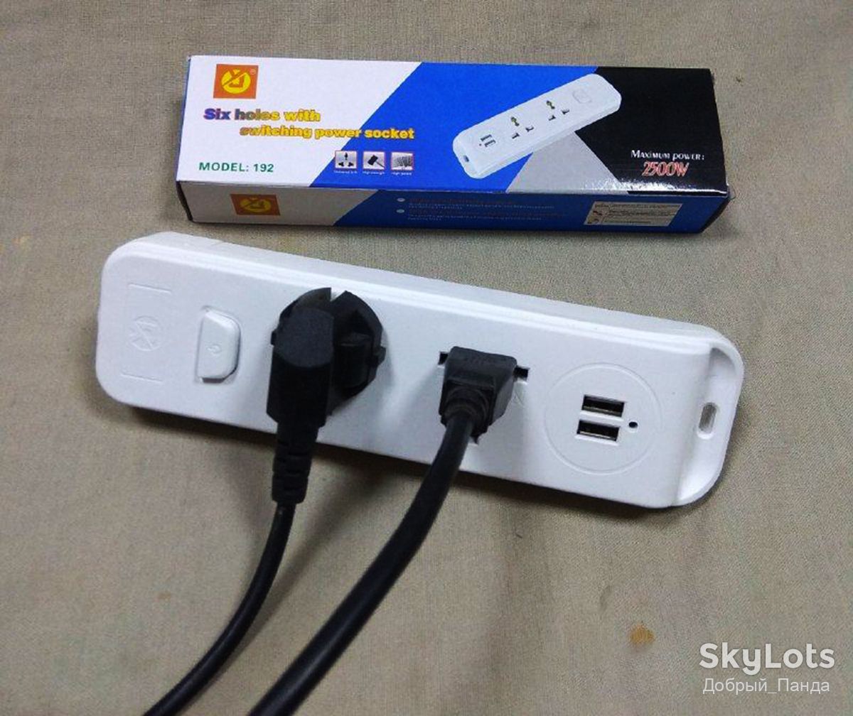ЄВРОПЕЙСЬКА ЕЛЕКТРО КОЛОДКА ДЛЯ ПОДОВЖУВАЧА ! 2500 W ! 2x USB ! - фото фото фото 2