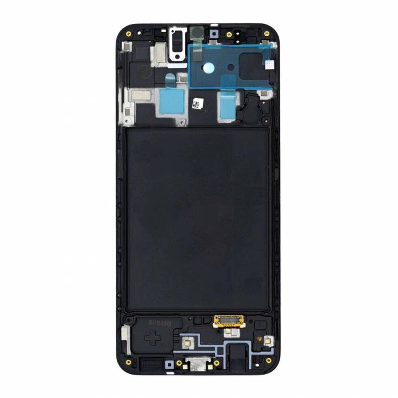Дисплей Samsung A205F Galaxy A20 OLED черный + рамка - фото фото фото 1