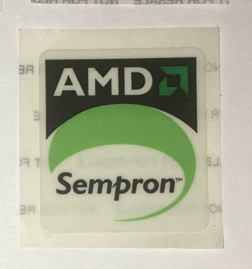 Колекційна наліпка AMD Sempron для компьютера / Наклейка для ПК - фото фото фото 0