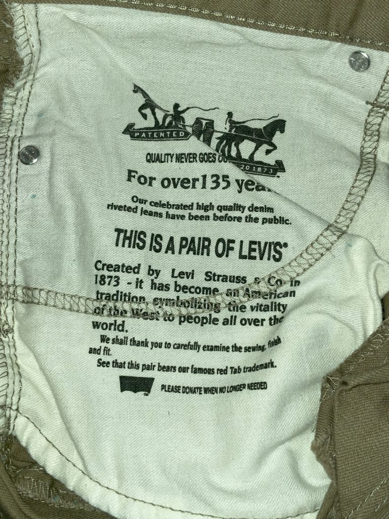Мужские джинсы Levi's 505 32х34  (хаки) - фото фото фото 5