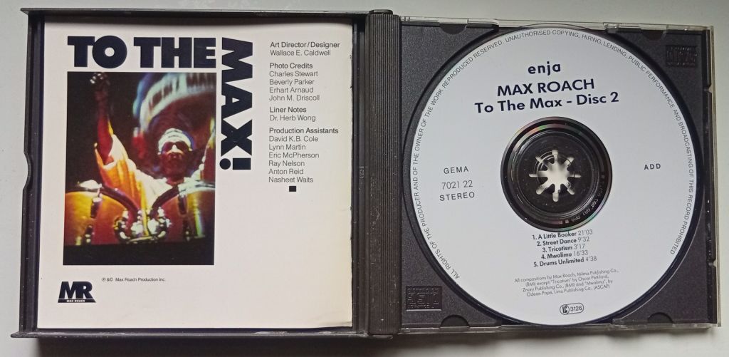 Max Roach - To The Max! 1992  (2 CD Fat Box, Germany) - фото фото фото 1