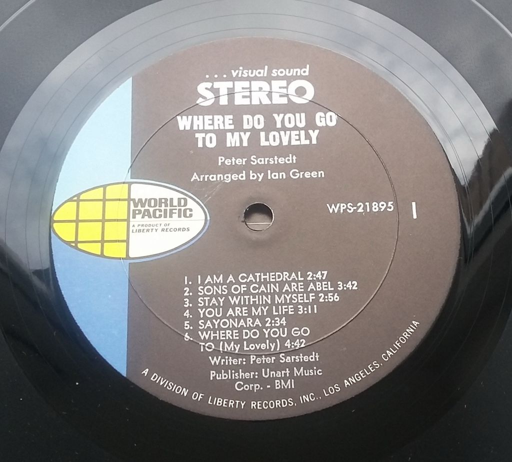 PETER SARSTEDT Where Do You Go To My Lovely LP EX/VG+ - фото фото фото 2