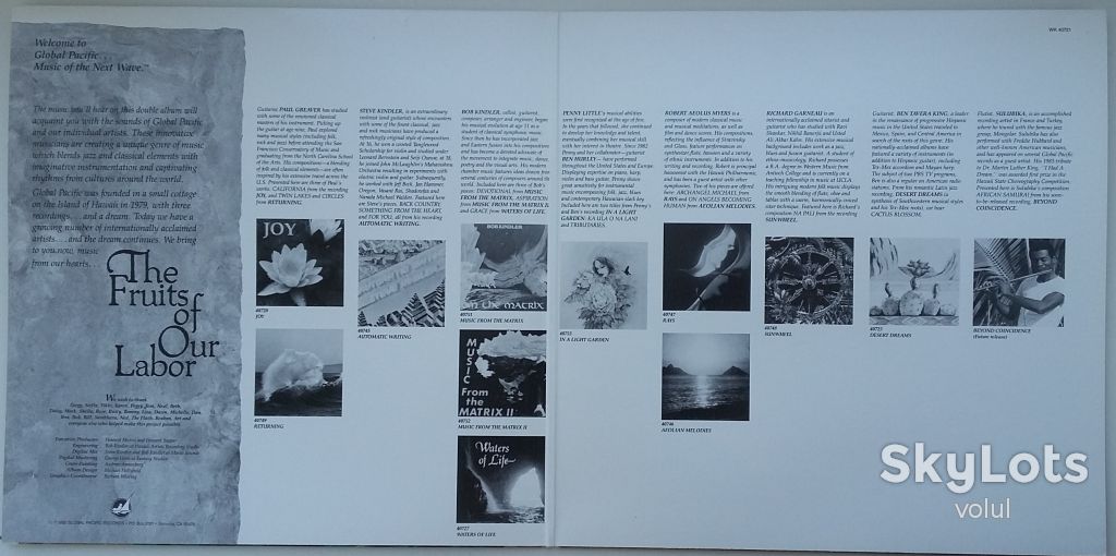 VARIOUS The Fruits Of Our Labor / Global Pacific Artists 2LP NM - фото фото фото 1