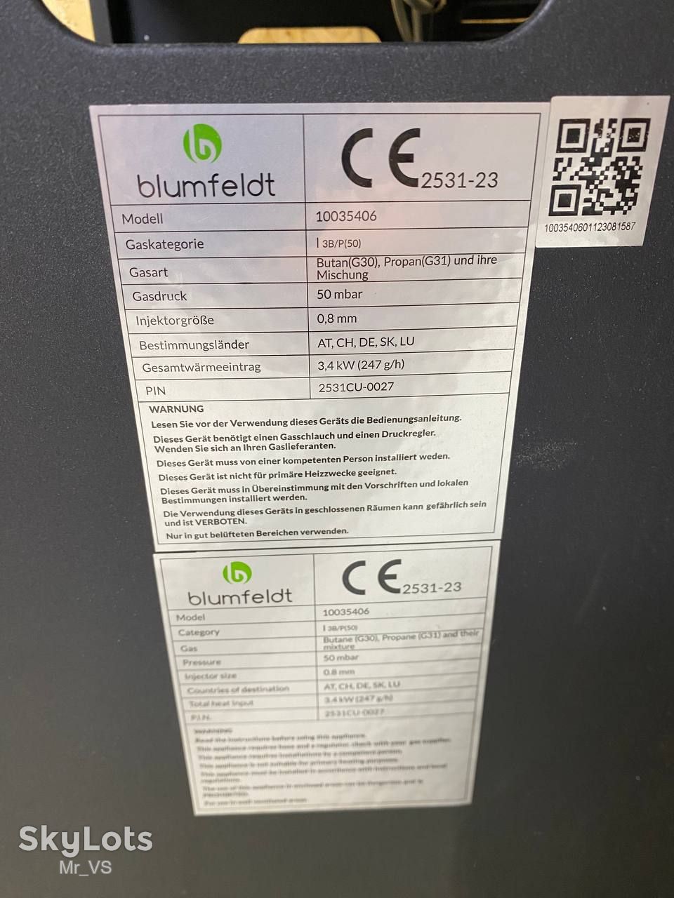Газовий обігрівач Blumfeldt з Німеччини 10035406 / Газовый обогреватель с Германии - фото фото фото 5