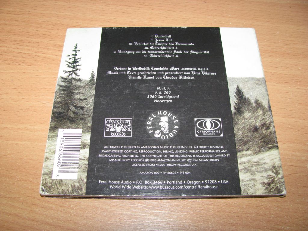 BURZUM - Filosofem  (1996 Feral House Audio 1st press,USA) - фото фото фото 1